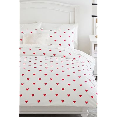 Heart Single Sheet Rubber Heart Duvet Cover Set Red