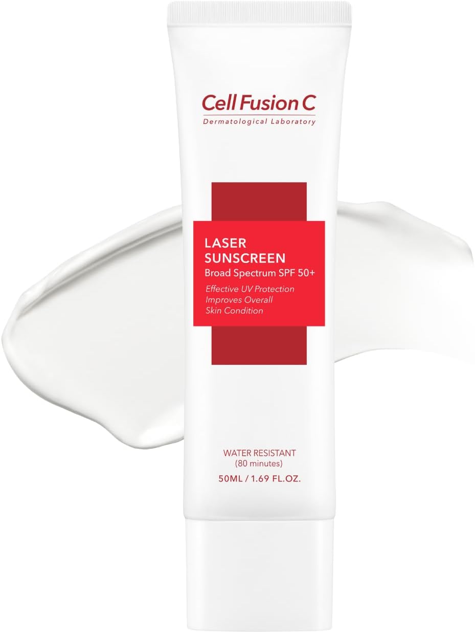 Laser Sunscreen SPF 50, Korean Sunscreen for Sensitive, Acne-prone Skin, Ceramide & Collagen, Lightweight & Non-Greasy, Water Resistant, 50ml / 1.69 fl. oz