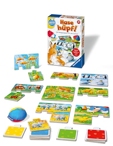 Ravensburger 24735 - Hase hüpf! - Bewegungsspiel für die Kleinen - Spiel für Kinder ab 2 Jahren, Spielend erstes Lernen für 1-4 Spieler - Geburtstagsgeschenke