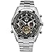 FORSINING Men's Blakc Tourbillion Dial Stainless Steel Bracelet Automatic Calendar Watch