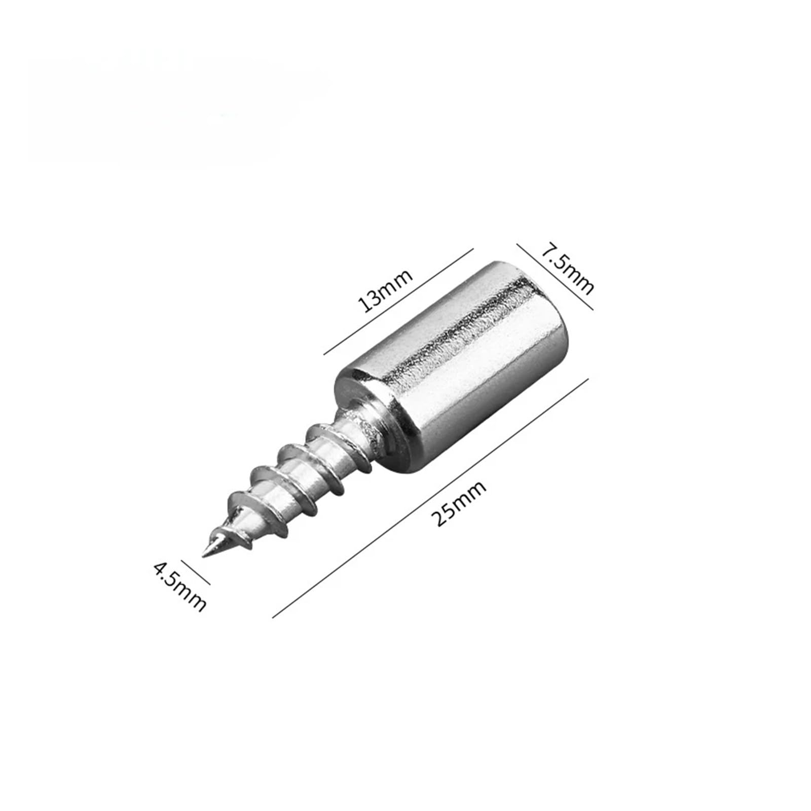 Perforadores de apoyo de estante Tornillo autorroscante cruzado con funda de goma for soporte de armario, clavo antideslizante for mampara de cristal.(Transparent,12ser)