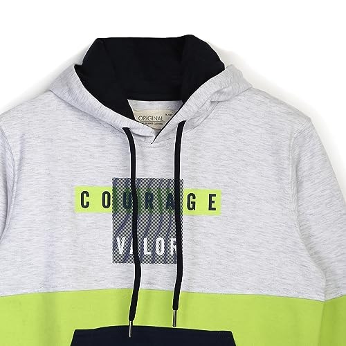 Image of Alan Jones Clothing Boy's Cotton Hooded Neck Sweatshirt Grey