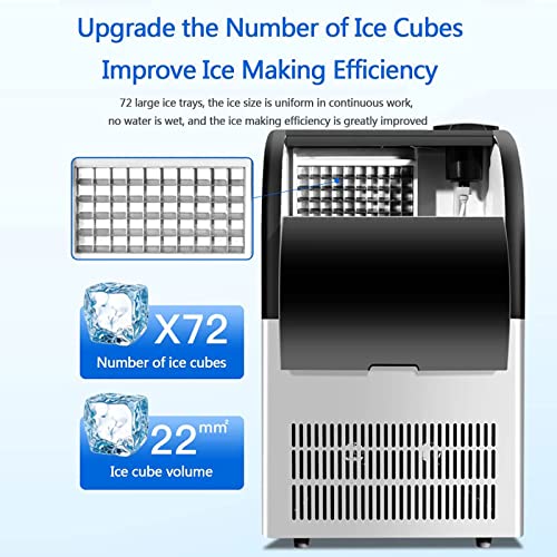 Máquina Comercial de Hielo Acero Inoxidable 85kg/24h miniatura 4