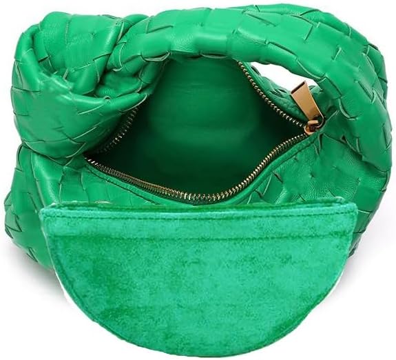 LingEva Leather Woven Purse Woven Hobo Bag for Women