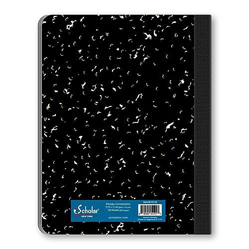 Cahier de composition primaire marbre noir pour la prise de notes et devoirs