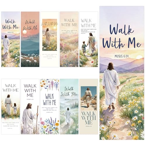 Eaasty 100 Pcs LDS 2026 Youth Theme Bookmarks, Walk with Me Bookmarks for The Church of Jesus Christ, Latter-Day Saints Mormon Church Gifts