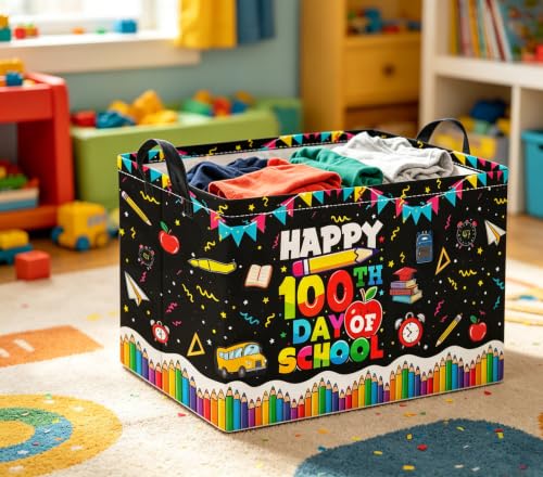 Image of Rectangular Baby Kids Storage Basket for Home Kitchen Girls Cute Toy Storage Bin Organizer Shelf Book Room Decor(Celebration)