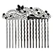 Faship Gorgeous Black Small Floral Hair Comb