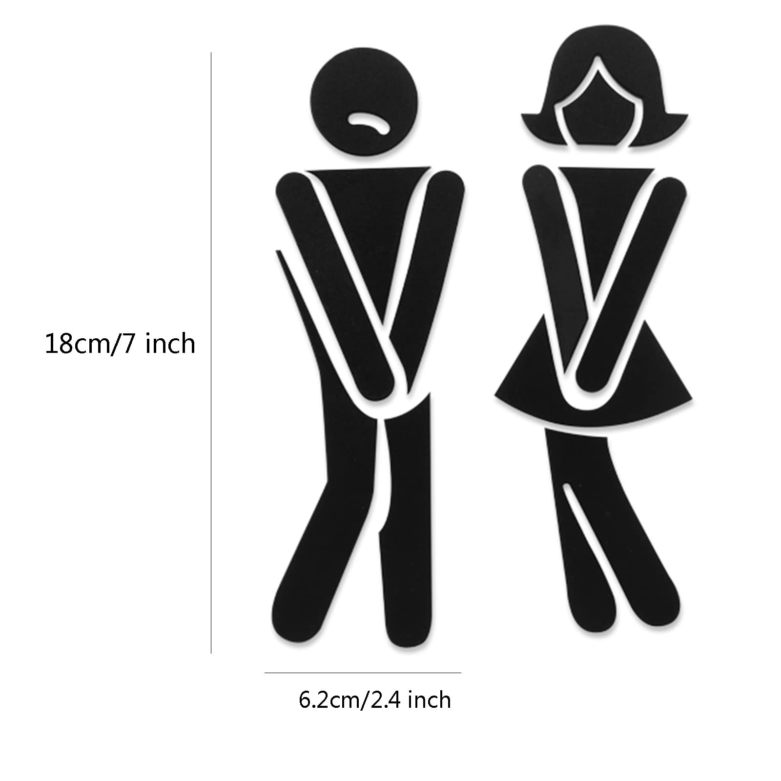 Letrero de baño, Letrero de aluminio for baño hombres y mujeres, letrero/cartel for puerta, for negocios, for vestuarios en lugares públicos/C(B)
