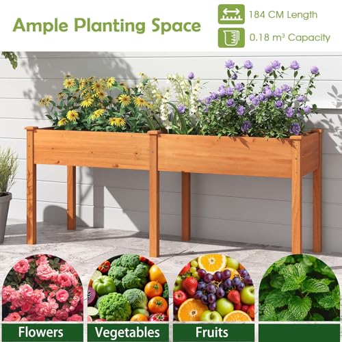 Potager urbain en bois HOMASIS avec 8 trous de drainage - 7