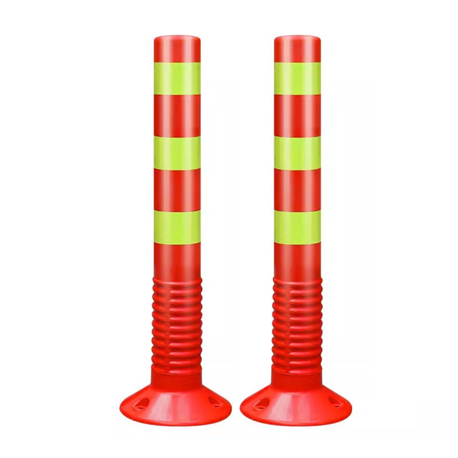 GDMDPTE Parking Barrier for Driveway, Plastic Flexible Traffic Delineator Cones for Parking Lot/Driving Practice/Residential Caution Roads, Construction Safety Barricade(10 Pack,H 45cm/17.7in)