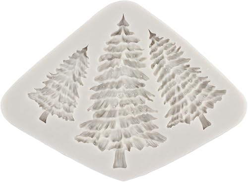 Miniatura 8 de Sijiangmold Moldes de silicona de Navidad, moldes de copo de nieve, mini fondant de Navidad, moldes para pastel de chocolate, dulces, árbol de