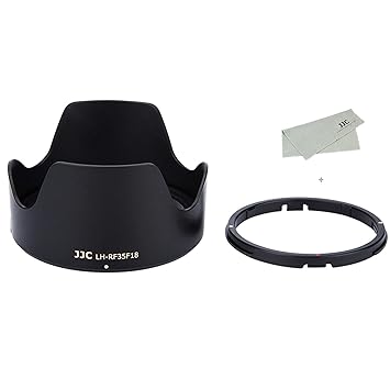 JJC LH-RF35F18 Len Hood for RF 35mm F1.8 Macro is STM on EOS R6 R5 RP R Camera, Reversible Lens Shade, Compatible with 52mm Filters and 52mm Lens Cap
