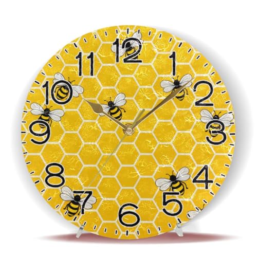 Reloj de pared analógico redondo silencioso de 10 pulgadas miniatura 6