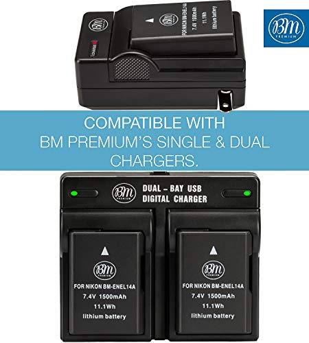 Bm Premium En-El14A Battery For Nikon D3100, D3200, D3300, D3400, D3500, D5100, D5200, D5300, D5500, D5600, Df, Coolpix P7000, P7100, P7700 Digital Slr Cameras #TOP15