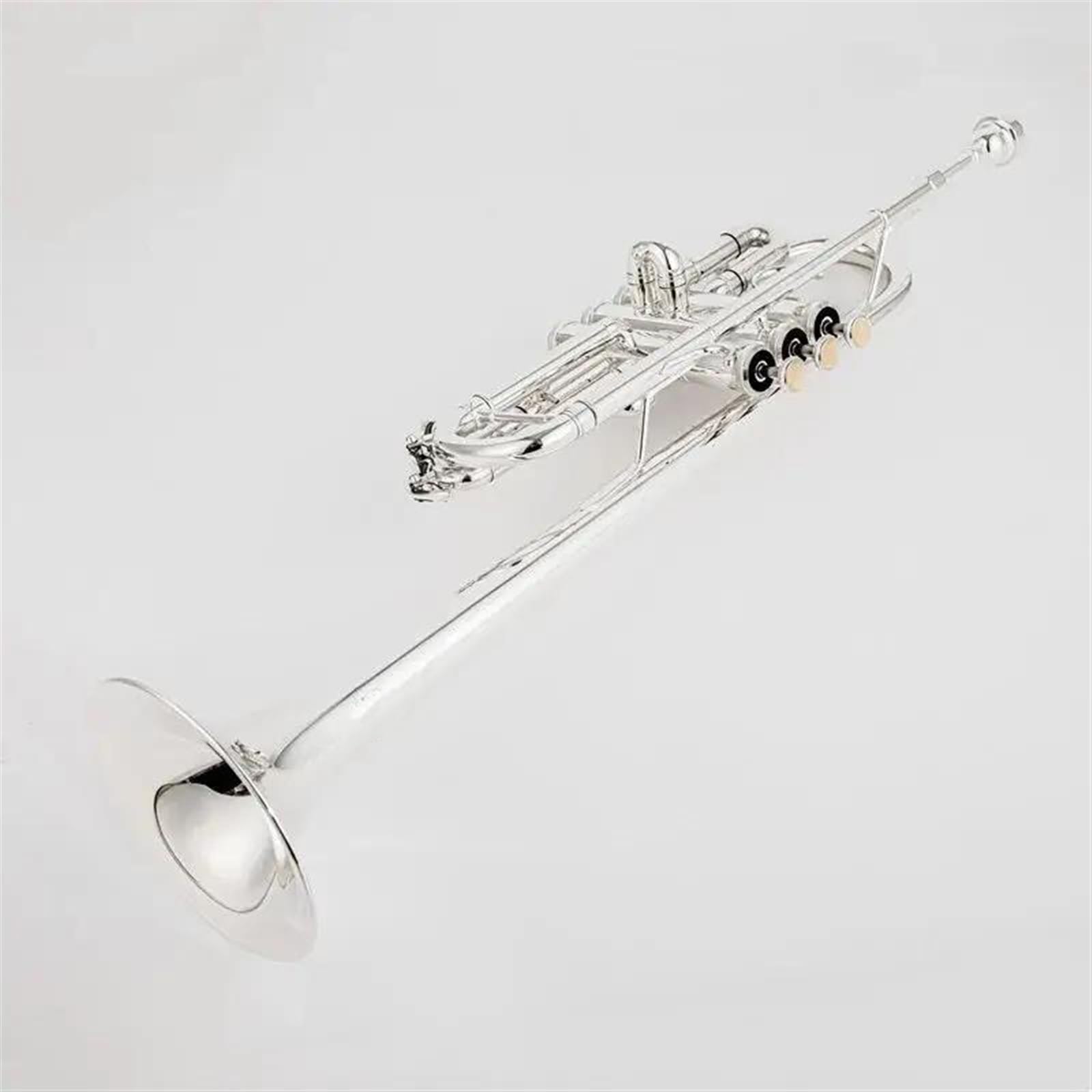 Tromba Strumenti Musicali A Tromba Professionale In Ottone Placcato Argento In Do Tromba In Do Piatto Con Custodia In Pelle