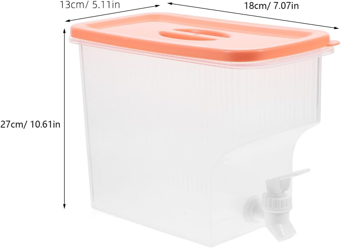 GALPADA Beverage Dispenser with Spigot, Plastic Fridge Drink Container image 2