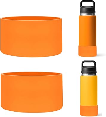 2Pcs Silicone Boot for YETI Rambler 18oz 26oz Bottle, Anti-Slip Sleeve Bottom Protector Accessories for YETI Rambler 36oz, BPA Free Silicone