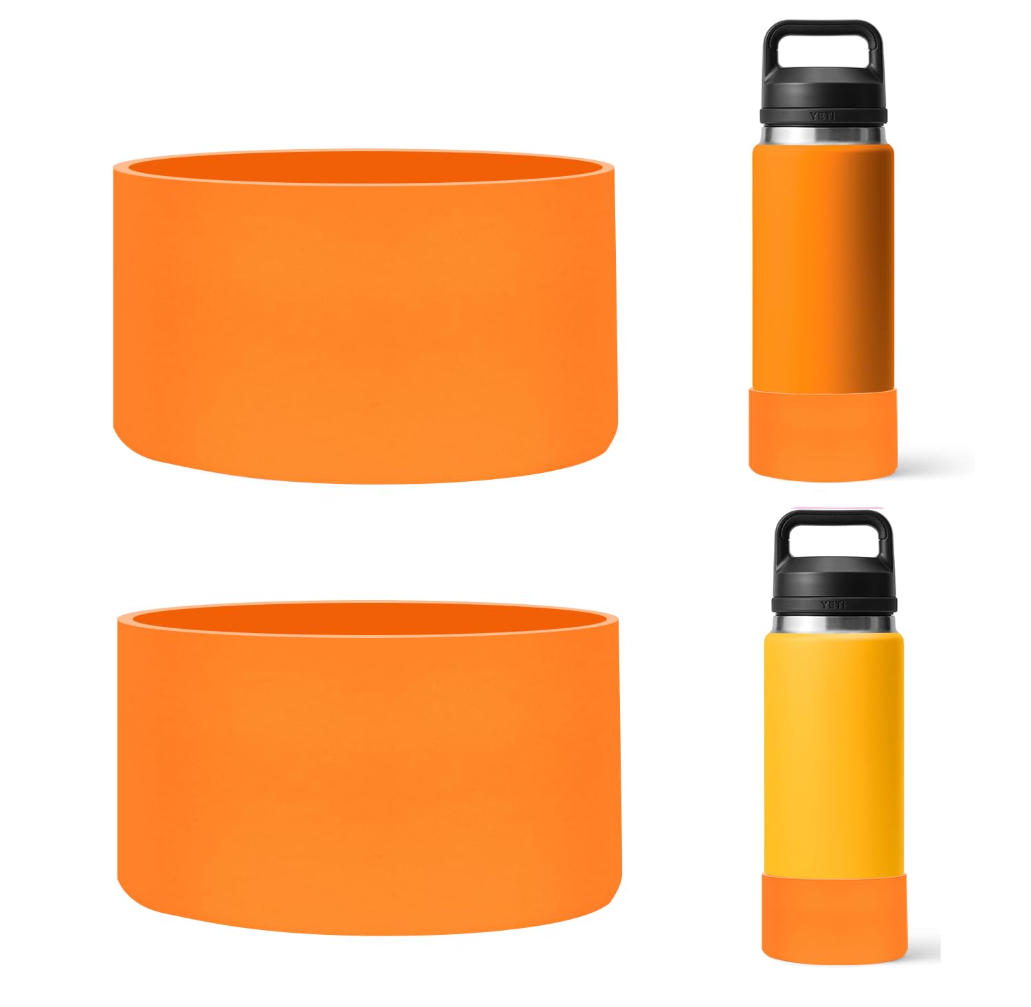 UWSTE 2Pcs Silicone Boot for YETI Rambler 26oz Bottle, Anti-Slip Sleeve Bottom Protector Accessories for YETI Rambler 26oz, BPA Free Silicone