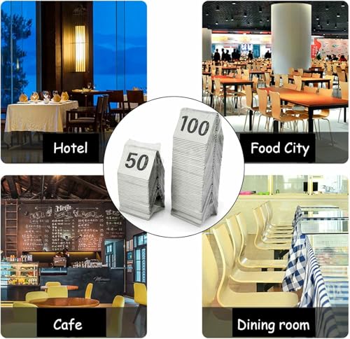 Numéros de table en acier inoxydable 1-50 pour marquage de restaurant - 8