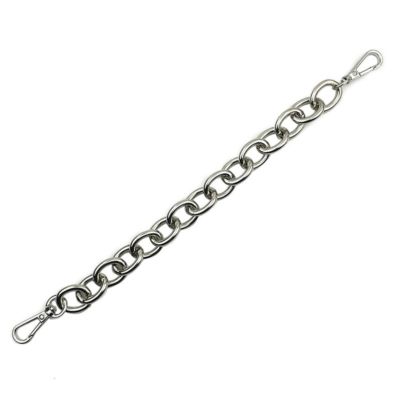 Handbag Replacement Chain 30cm Replacement Metal Chain for Handle Bag Handbag Antique DIY Accessories for Bag Strap Hardware Bag Chain Replacement (Color : Silver)