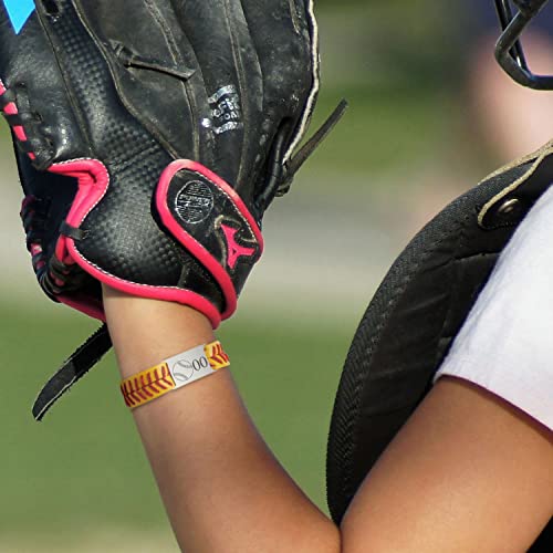 Authentic Softball Leather Bracelet with Engraved Slider | Engraved Personalized Text3