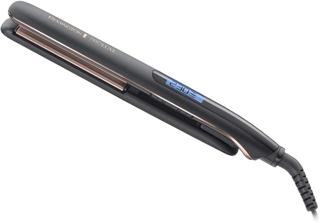 Remington S9100B Proluxe Ceramic Hair Straighteners with Pro+ Low Temperature Protective Setting and Luxury Storage Pouch, Midnight Edition (Amazon Exclusive), Midnight Black, 1 Count ( Pack of 1)