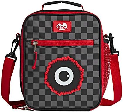 Tinc Kids Insulated Lunch Bag for Boys & Girls With Adjustable Strap & Bottle Holder Water Resistant Leakproof Cooler Bag for School or Home Black SALBKRBK