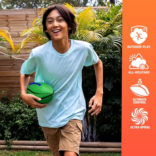 NERF Spiral Grip Junior Football - Patented Spacelace for Ultimate Spirals - Authentic Look and Feel - Pump Included, Junior 10.5" by Nerf - Image 4