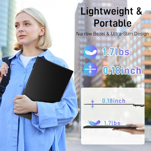 Image of Vixtan Laptop Screen Extender 15.3 inch FHD 1080P Portable Dual Monitor | 1.7lbs Ultra-Light & Ultra-Slim, USB-C Plug & Play No Driver, Fits 13-17 inch Laptops, Win /MacOS /Chrome /Android, Aluminum Alloy