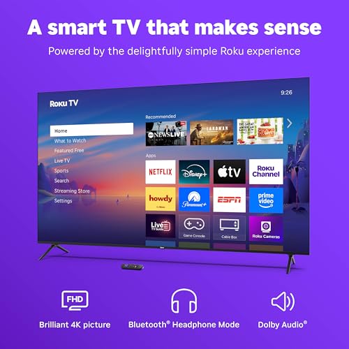 Image of Roku Smart TV - 85-Inch Select Series, 4K HDR TV - RokuTV with Enhanced Voice Remote - Flat Screen LED Television with Wi-Fi for Streaming Live Local News, Sports, Family Entertainment