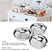 TITA-DONG 304 Stainless Steel Serving Plate, 3 IN 1 Fruit Bowl Snack Plate, Reusable Dessert Plates, Fruit Plate for Fridge, Simple Snack Tray, Portable Serving Tray for Home Kitchen Party(Mg/dL)