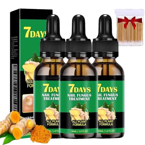 3 piezas 7 DíAs Tratamiento De UñAs Con Jengibre,Suero De Crecimiento De UñAs De Jengibre,Aceite De Cuidado De CutíCulas De Jengibre Para UñAs, Aceite Fortalecedor De Aceite Nutritivo Para