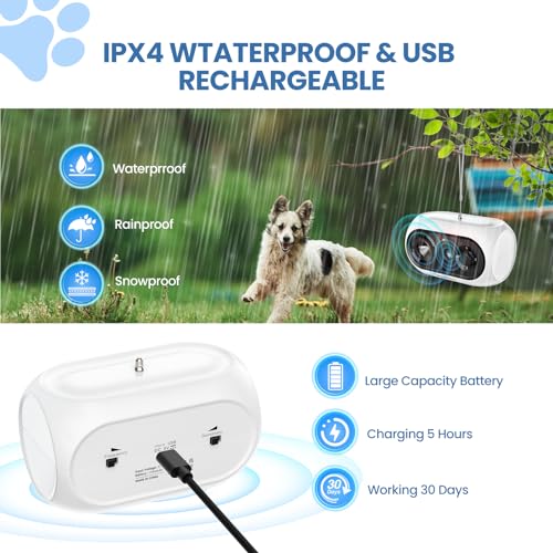 Bubbacare Anti Bell Gerät Hunde, Antibell Ultraschall Gerät bis zu 50 Fuß, 3 Einstellbare Stufen Antibell für Hunde, Bellkontrollgerät für den Innen- und Außenbereich