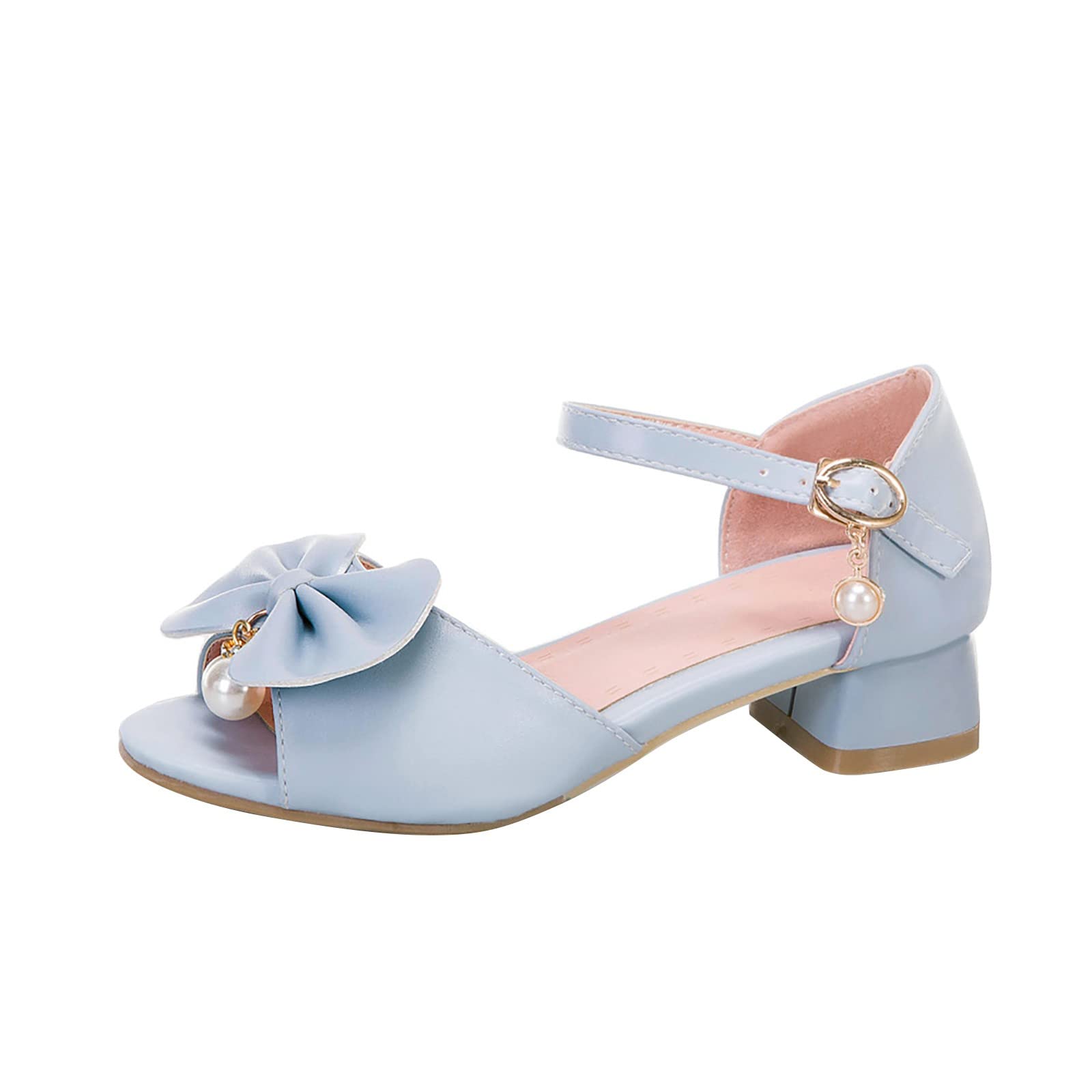 WWricotta Sandali bimba festa nozze open toe glitter - Tacchi alti, eleganti per bambini piccoli e grandi, ideali per cerimonie e occasioni speciali
