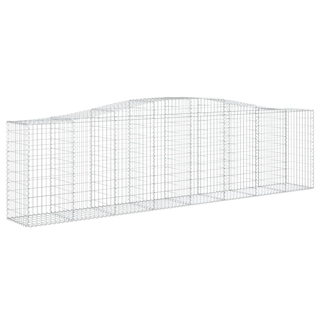 Gavión pared Set 25 unidades galvanizadas 400 x 50 x 120 cm gaviones cesta | Cestas de alambre de hierro galvanizado para un diseño elegante de patio, jardín delantero y patio trasero.