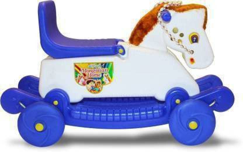 Maanit 2 in 1 Mongolian Horse Rider for Kids 1-5 Years Old Rideons & Wagons Non Battery Operated Ride On Horse Rideons & Wagons Non Battery Operated Ride On (Blue) (B0BSWVY87M) Amazon Price History, Amazon Price Tracker