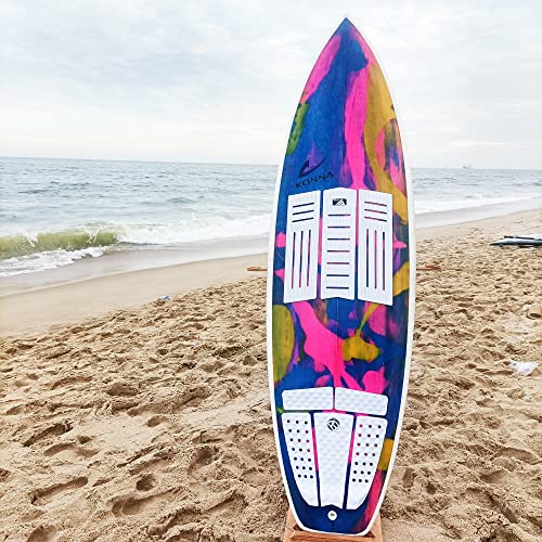 AQUBONA 5 Piece EVA Surfboard Deck Traction Pad Stomp Skimboard Funboard Fish Board (White(5pcs)) by AQUBONA - Used condition - Image 2