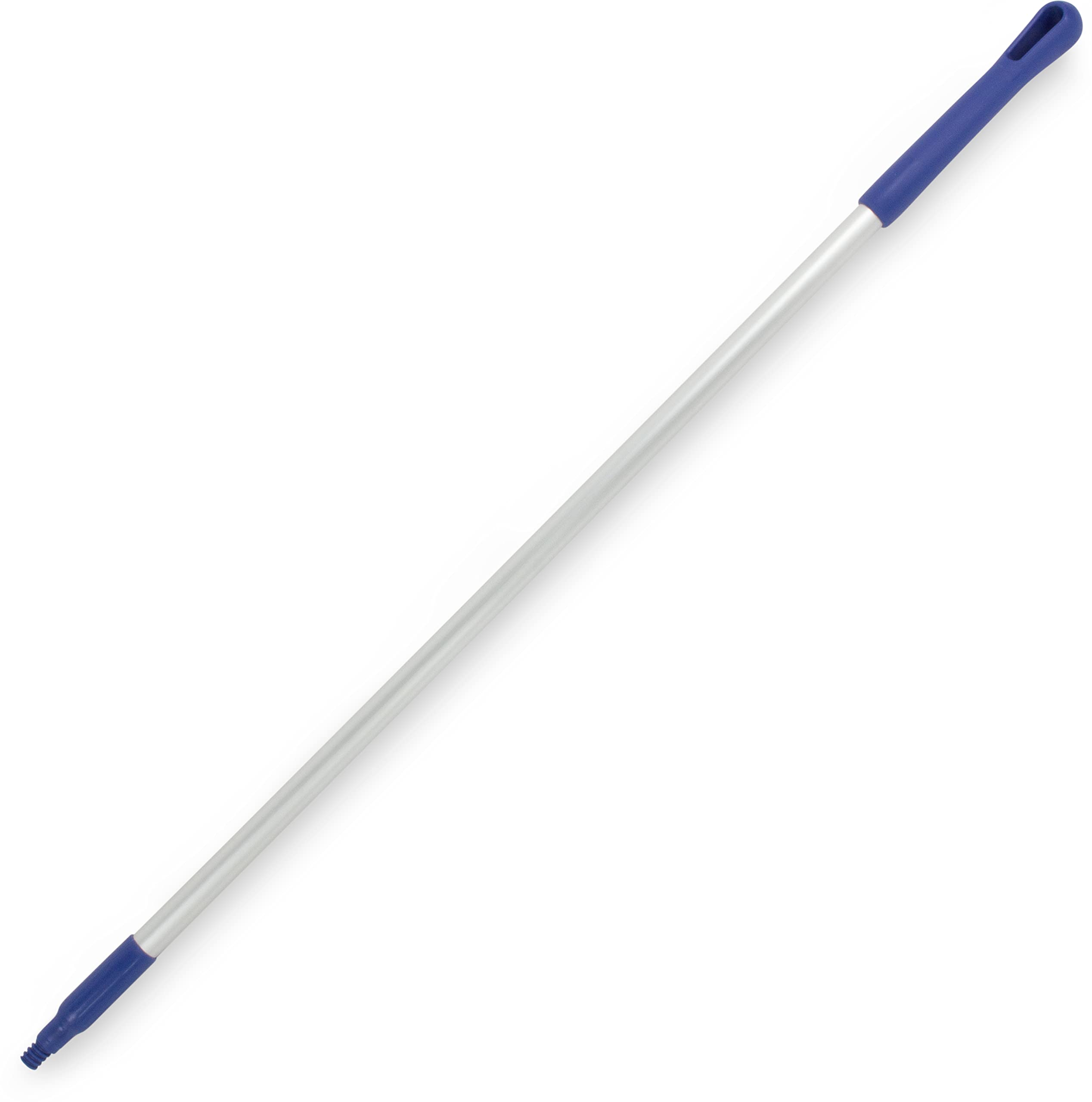 SPARTA Adjustable Aluminum Broomstick, 48” Mop and Broom Handle Replacement with Color-Coded System for Environments with Harsh Cleaning Agents, Aluminum, 48 Inches, Blue
