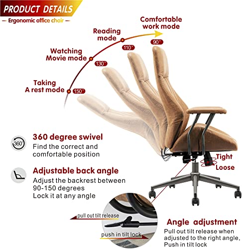 Ovios B0834SCMGQ Ergonomic Office Chair Home Office Desk Chair Modern Computer Chair High Back Lumbar Support Executive Height Adjustable Rolling Swivel Task Chair thumb #3