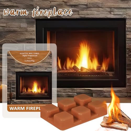 Image of SCENTORINI Wax Melts, Warm Fireplace Scented Wax Cubes for Wax Warmer