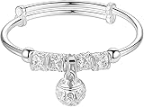 Pulsera de plata esterlina, pulsera, pulseras de brazalete de cristal de brazalete foradjusticable brazalete de plataforma de plata, femeninas 925 pulsera de plata esterlina brazalete ajustable manual