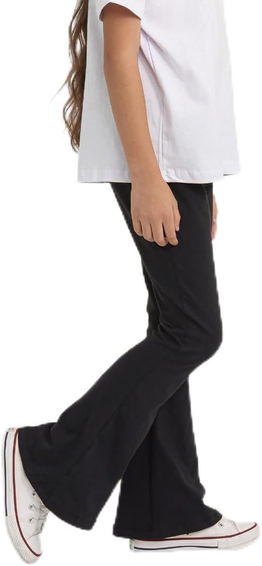 Calça Legging Infantil Flare Básica Lisa Juvenil Casual Escolar para Meninas