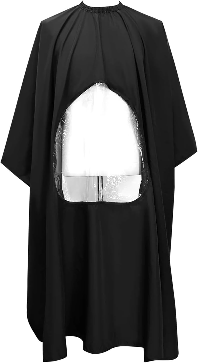 Salon Hairdresser Haircut Apron Cutting Cloth Pro Waterproof Transparent Watch Phone Hairdressing Cape