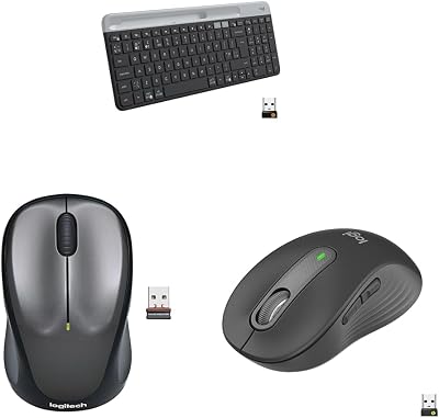 K580 Slim Multi-Device Wireless Keyboard Bluetooth/Receiver, Compact, Easy Switch, 24 Month