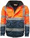 High Visibility Reflective Jackets for Men Waterproof Safety Jacket Hi Vis Yellow Black Mens Work Construction Coats (as1, alpha, l, regular, regular, Orange)