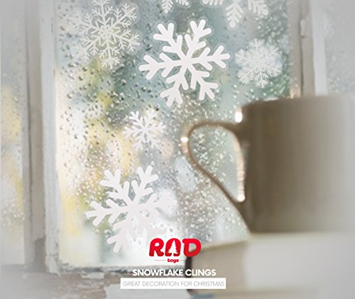 R N' D Christmas Snowflakes Window Clings- White Winter Snowflakes Sticker Decorations - 81 Stickers #TOP4