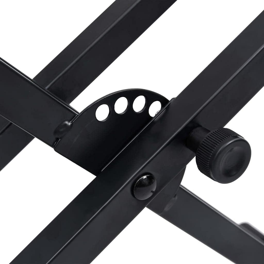 Genérico Soporte de Teclado de Doble Refuerzo en X Negro,Arte y Ocio,Hobbies y Artes Creativas,Accesorios para Instrumentos Musicales y de Orquesta,Atriles para partituras-70094