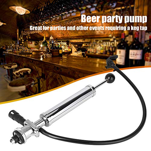 Pompe à bière, 20,3 cm, robuste, pour fête, pique-nique, bière, robinet en acier inoxydable chromé - Image 3
