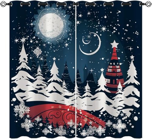 Rideau à oeillets pour chambre isolation thermique Noël